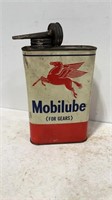 Vintage Mobilube for gears can 2 pound