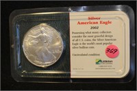 2002 1oz .999 Pure Silver Eagle