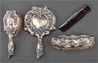 American Art Nouveau Silverplate Vanity Set, 1905