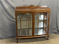 Glass China Cabinet with Glass on 3 Sides