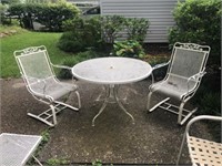 Wrought Iron Patio Table & Chairs (See below)