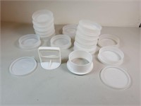 Lot of Tupperware Hamburger Press and Containers