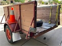 Utility Trailer Wood Sides Clear Title AS IS