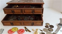 DRESSER BOX + CONTENTS