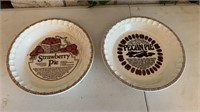 Strawberry & pecan pie pottery plates