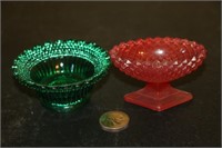 Westmoreland English Hobnail Nut Dish & Another