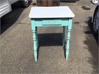 ONE DRAWER ENAMEL TOP STAND