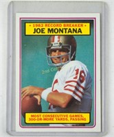 1982 Joe Montana Record Breaker # 4 Football Card