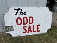 Odd Sale plywood sign with plastic letters