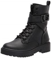 GUESS Women's Orana Combat Boot, Black, 9