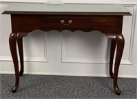Mahogany Entryway Table with glass top