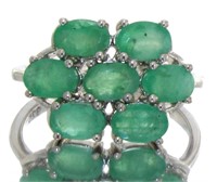 Genuine 3.40 ct Columbian Emerald Designer Ring