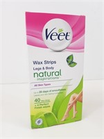 Veet: Wax Strips for Legs&Body (40 Strips&4 Wipes)