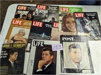 Lot of JFK Era Life and Post Magazines