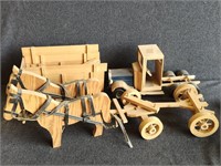 Wooden Horses and Wagon