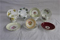 4 Bone china cups and saucers, 1 cup and 3
