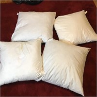 4 large feather pillows