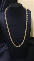 monet gold plated rope chain necklace