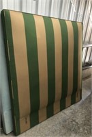Queen Size Upholstered Striped Headboard
