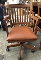 Wood Swivel Office Chair