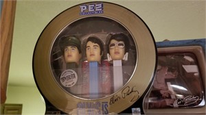Elvis collectibles lunch box PEZ dispensers cd etc