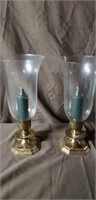 Pair of beautiful brass candle holders