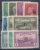 CANADA #O16 - O25 MINT VF NH