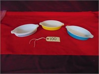 Pyrex Oval Handled Dishes