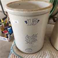 Vintage Western 15 Gal. Crock w/ Handlesl