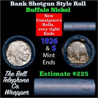 Buffalo Nickel Shotgun Roll in Old Bank Style 'Bel