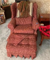 Club chair with matching ottoman