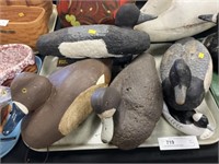 Cork and Wood Body Duck Decoys