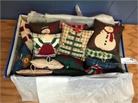 Lot of Small Christmas Decorative Pillows