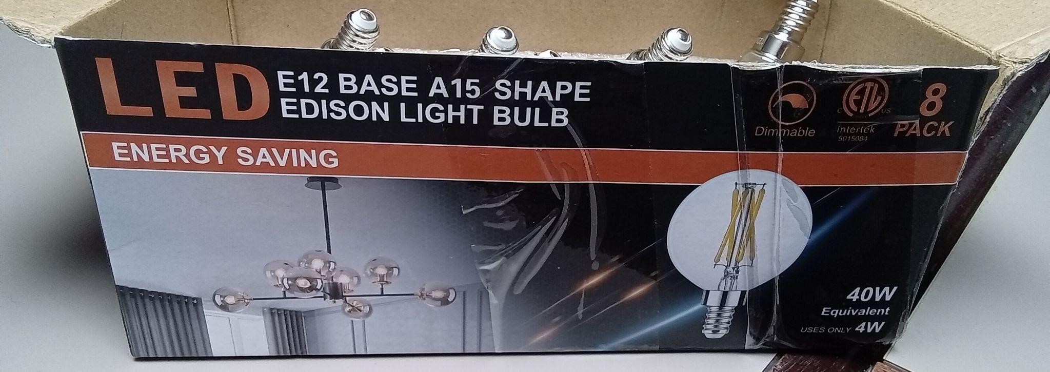 8pk E12 LED Edison Light Bulbs