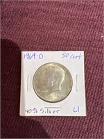 1969D Kennedy half dollar
