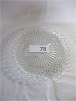 Glass Round Tray Cut Glass
