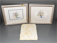 BETTY CHAPLIN SIGNED WATERCOLORS AND DECOR