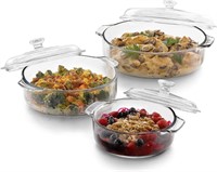 Libbey Baker's Basics 3-Piece Glass Casserole Baki