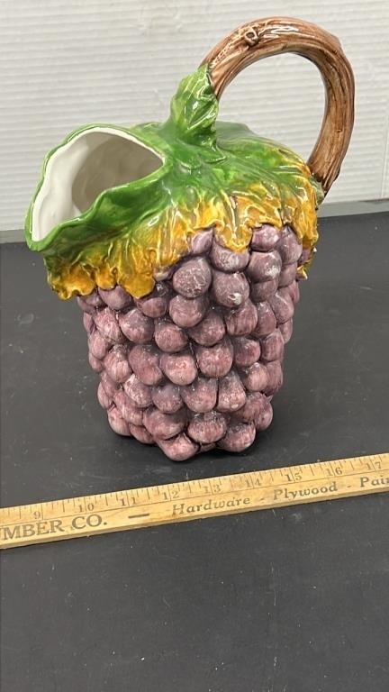 Ceramic Grapes Water Pitcher (can't make out the