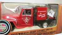 Die Cast Metal 1953  Willy's Can. Tire Bank