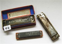 3 Vintage Harmonicas (as found)