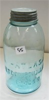 9 1/2" High Atlas Mason Fruit Jar/Sealer(blue)