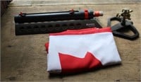 74" Canada Flag, Gardena sprinkler and metal