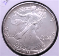 1992 SILVER EAGLE  GEM