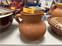 VTG MEXICAN POTTERY TERRACOTTA PITCHER