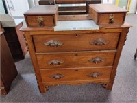 40" W x 42" T 2 over 3 drawer antique dresser