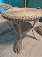 Wicker Table and Glove