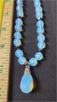 Opal opalite glossy beated necklace.