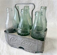 Vintage Coca Cola Aluminum Six Pack Carrier -