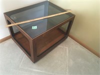 glass top end table